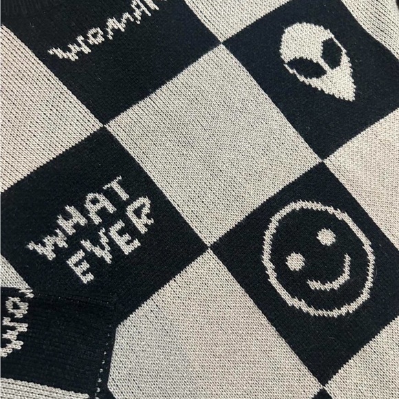 Dressed in LALA Checkered Sweater Dress - Size S/M - Picture 6 of 7